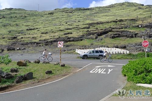 在岛上骑自行车也是非常舒服的