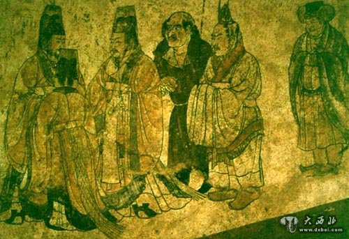 唐代墓室壁画《礼宾图》