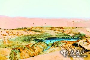 武威境内腾格里沙漠腹地受污染的区域
