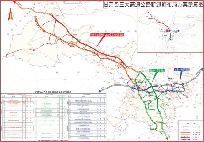 甘肃省“三大高速公路